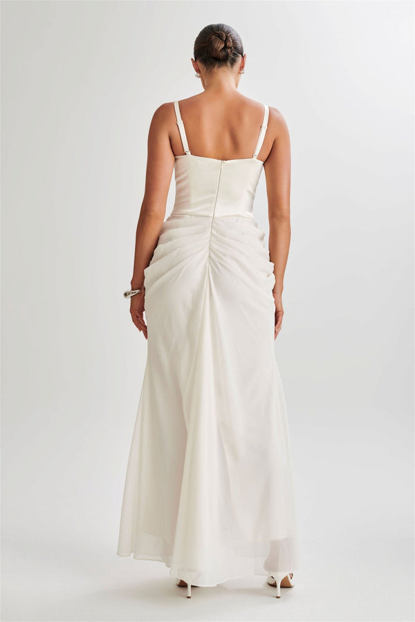 Leila Satin Corset Maxi Dress
